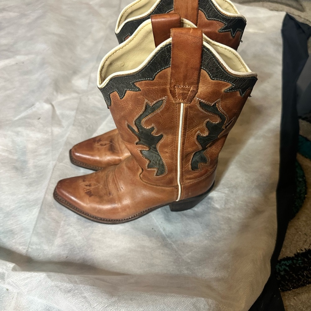 Brown Leather Western Boots